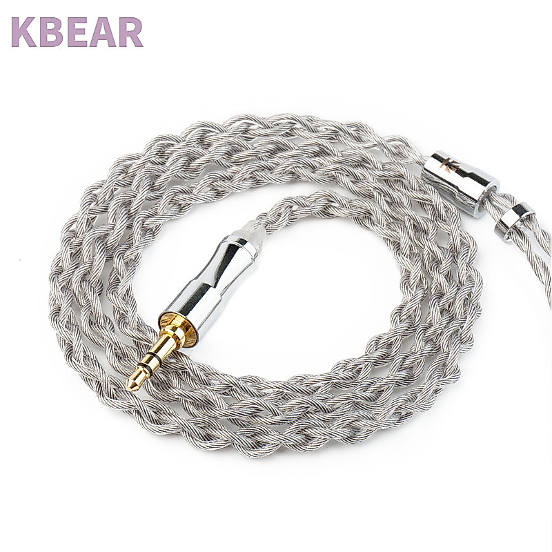NEW KBEAR Chord 6N Graphene+4N OFC Silver-plated Mixedly Braided Upgrade Cable With MMCX/2Pin Connec