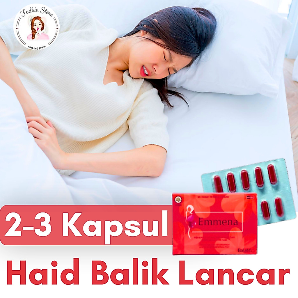 Emmena Kapsul Jamu Herbal Pelancar Nyeri Haid Menstruasi Datang Bulan Perawatan Miss V Wanita Alami