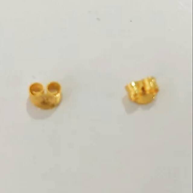 Penahan giwang emas asli kadar 875 plug anting
