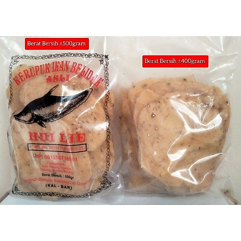 KERUPUK IKAN BELIDAK SAHANG HUI LIE KETAPANG / KERUPUK MENTAH IKAN BELIDA / KRUPUK IKAN PIPIH KALBAR