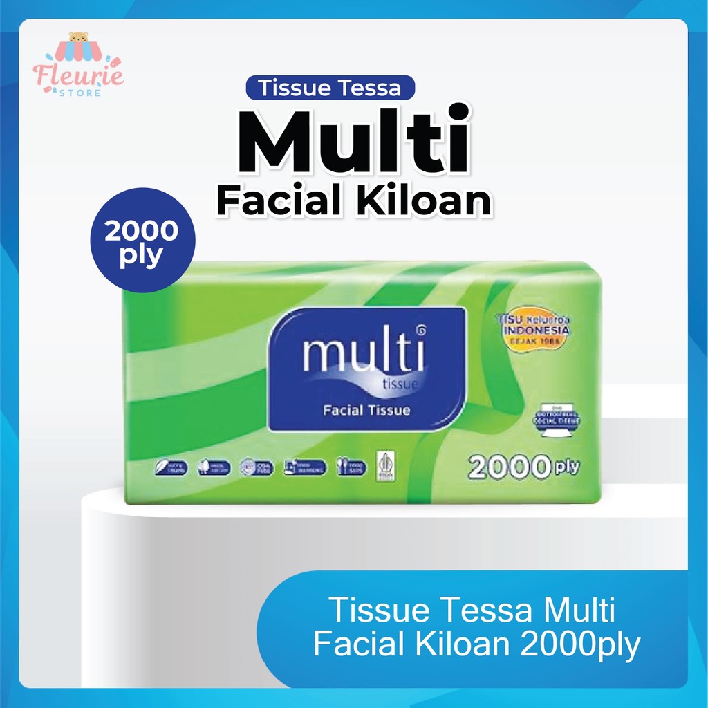 Tissue Tessa Multi Facial Kiloan 2000 ply / Tisu Facial Refill Besar Stok Rumah Tangga
