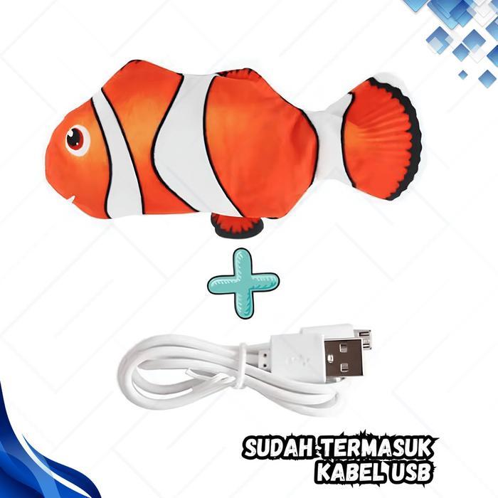 PROMO  BONEKA IKAN CATNIP MAINAN GIGIT KUCING KITTEN CAT NIP PENGHILANG BOSAN - Ikan Nemo