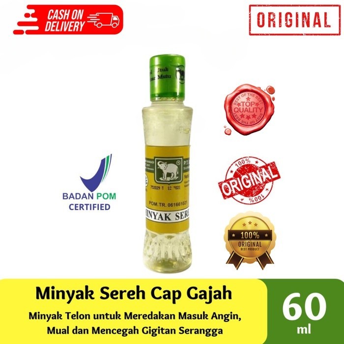 [PP] BPOM MINYAK SEREH CAP GAJAH 60 ML
