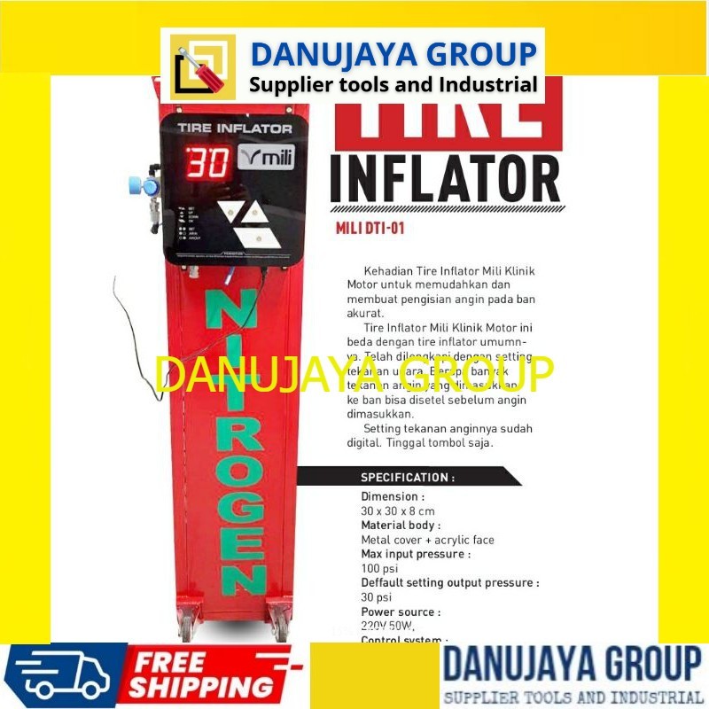 Tire Inflator Nitrogen Portable Portabel Tife Inflator Pompa Ban Elektrik Portable Mobil Motor SPBU