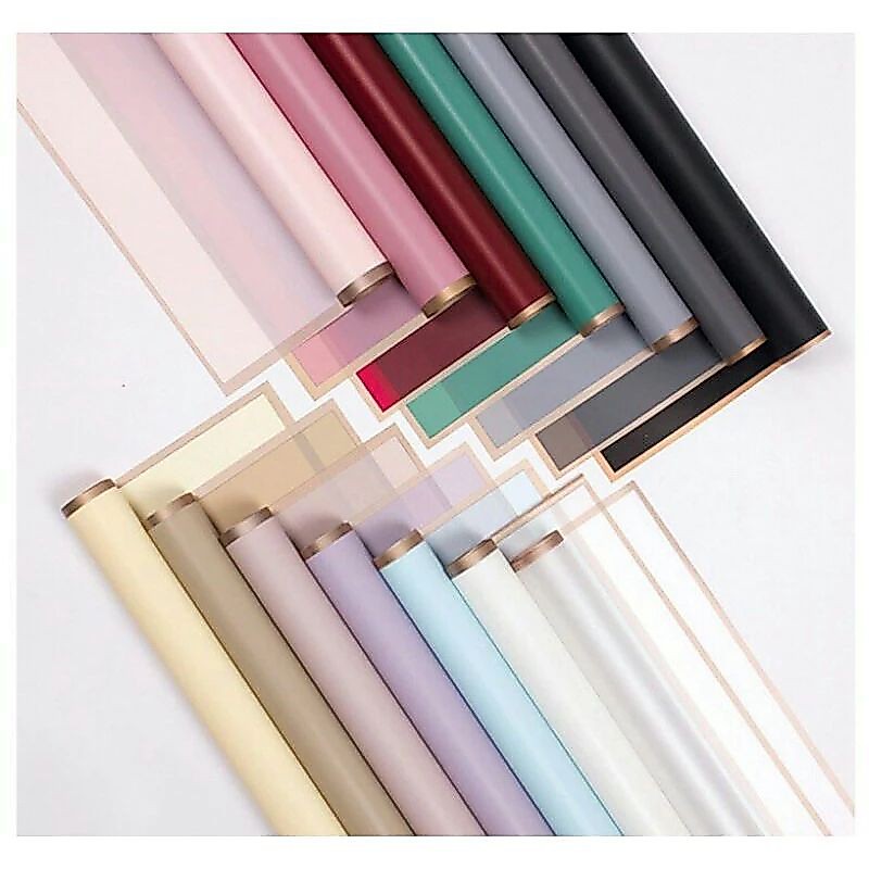 (1 pcs) Eco Cellophane Gold line