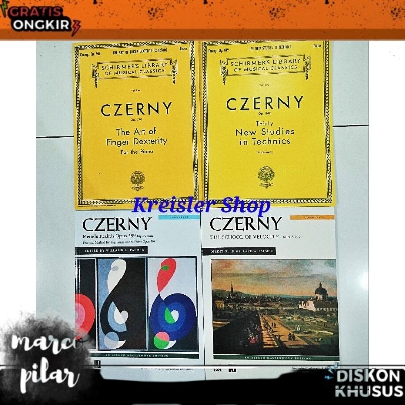 READY Buku piano Czerny op 599 Op299 Op849 berbagai seri Czerny buku piano latihan tehnik KREIS
