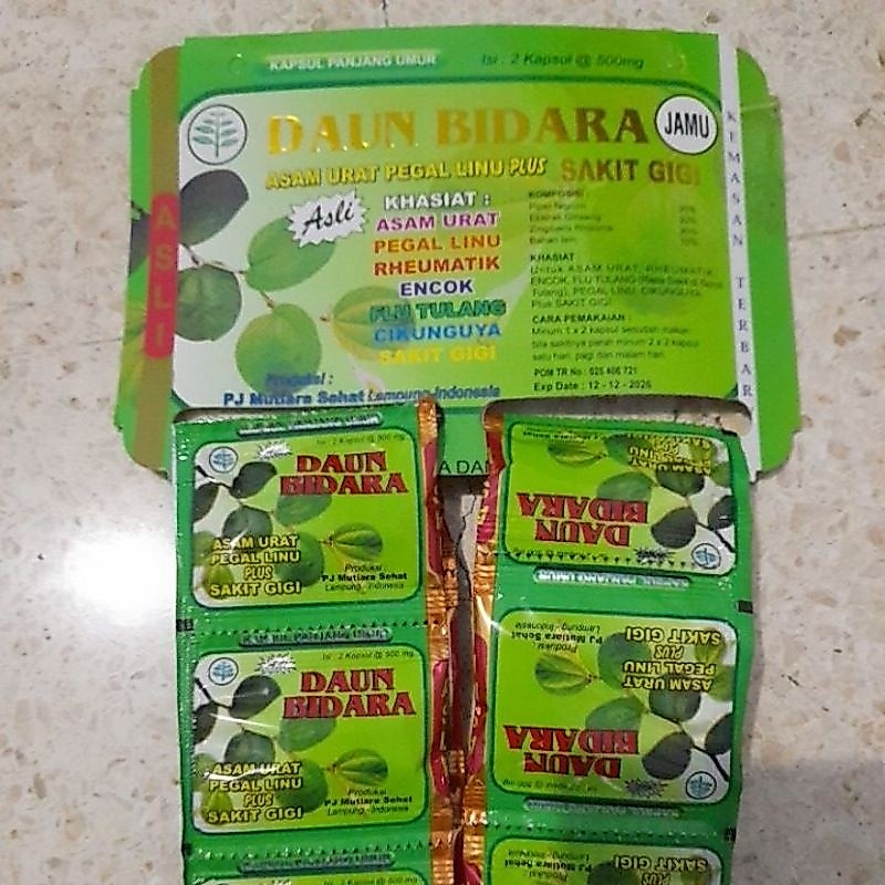 KAPSUL DAUN BIDARA HIJAU/IJO MUJARAB ORI