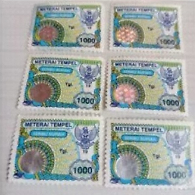 MTR8 MATERAI 1000 RUPIAH TAHUN 1996-1999 ORIGINAL