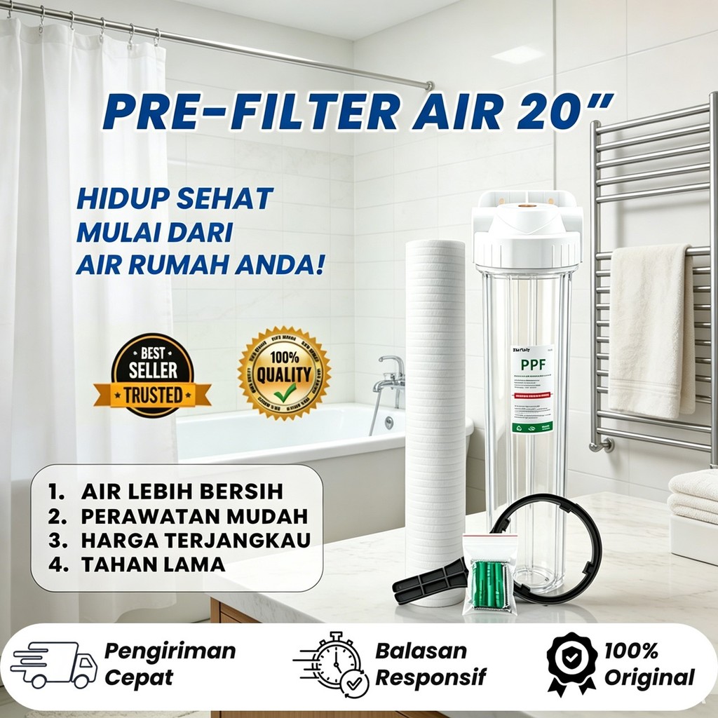 Housing Filter 20 Inch Biru / Transparan