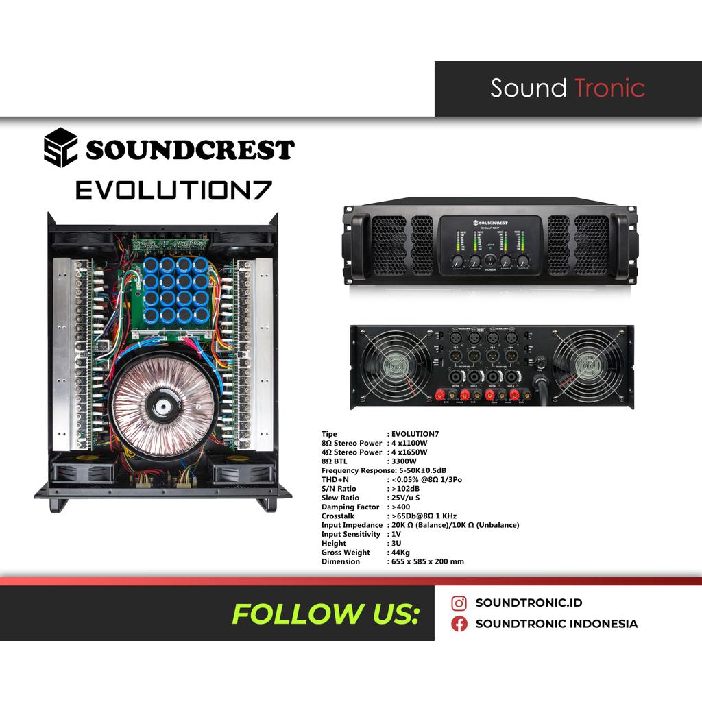 Power Audio Amplifier PROFESSIONAL SOUNDCREST EVOLUTION 7