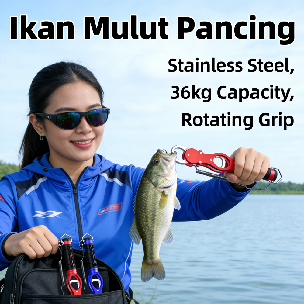 Penjepit Mulut Ikan Grip/Steel Grip Ikan Tang/Fish Grip Memancing/Lip Grip Ikan