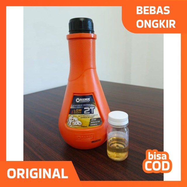 Oli Samping Motor 2 Tak / Mesin Potong Rumput Merk Orange 700ml - Perlindungan Maksimal, Wangi Perme