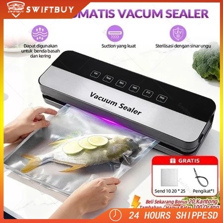 Alat Vakum Makanan Frozen Vacum Sealer Alat Vakum Makanan Basah Kering Frozen Food Seal Free 10 Kant
