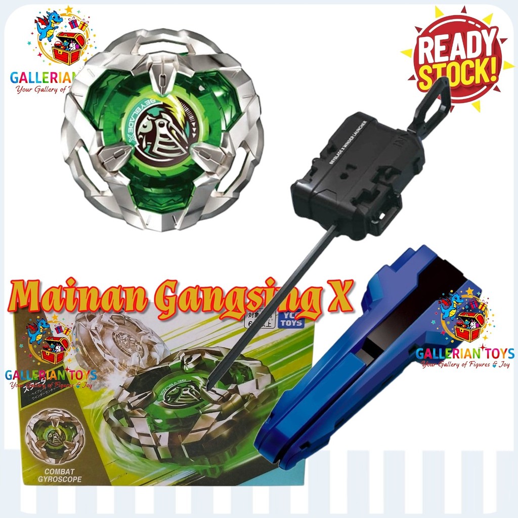 NEW Mainan Gasing Murah 1 Set Metal Master Fighter Gangsing Combat Gyroscope