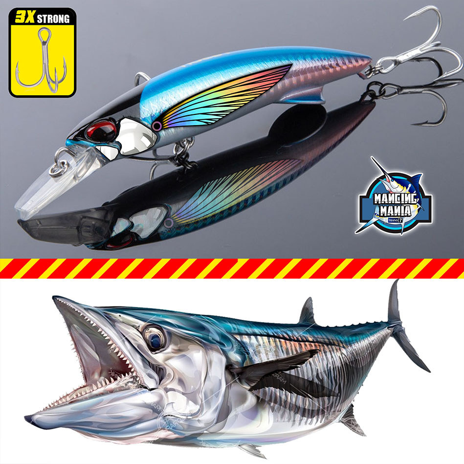 MMT7 Umpan Pancing Minnow 40g Heavy Sinking Pin Tail Roughtrail Max Blazin Long Casting