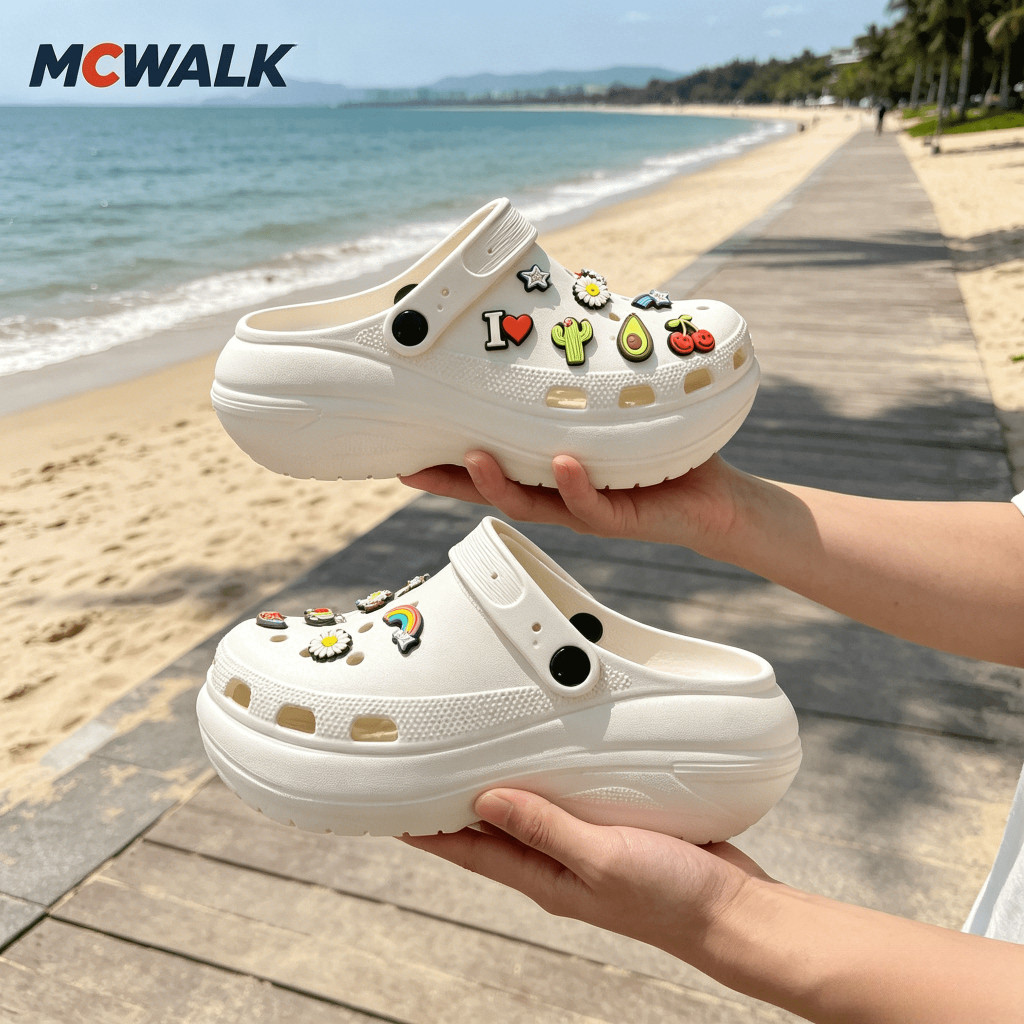 Sandal Wanita EVA Sol Tebal 6CM Bantalan Kaki Nyaman Sepanjang Hari