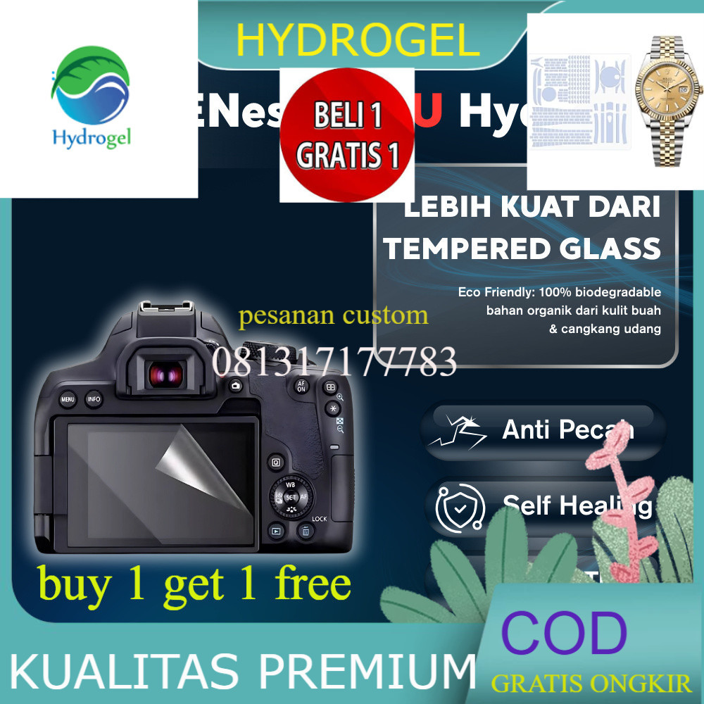 ANTIGORES HYDROGEL HYDROGEL UniGet Hydrogel Bio Genesis Screen Protector Pelindung Layar Kamera DSLR