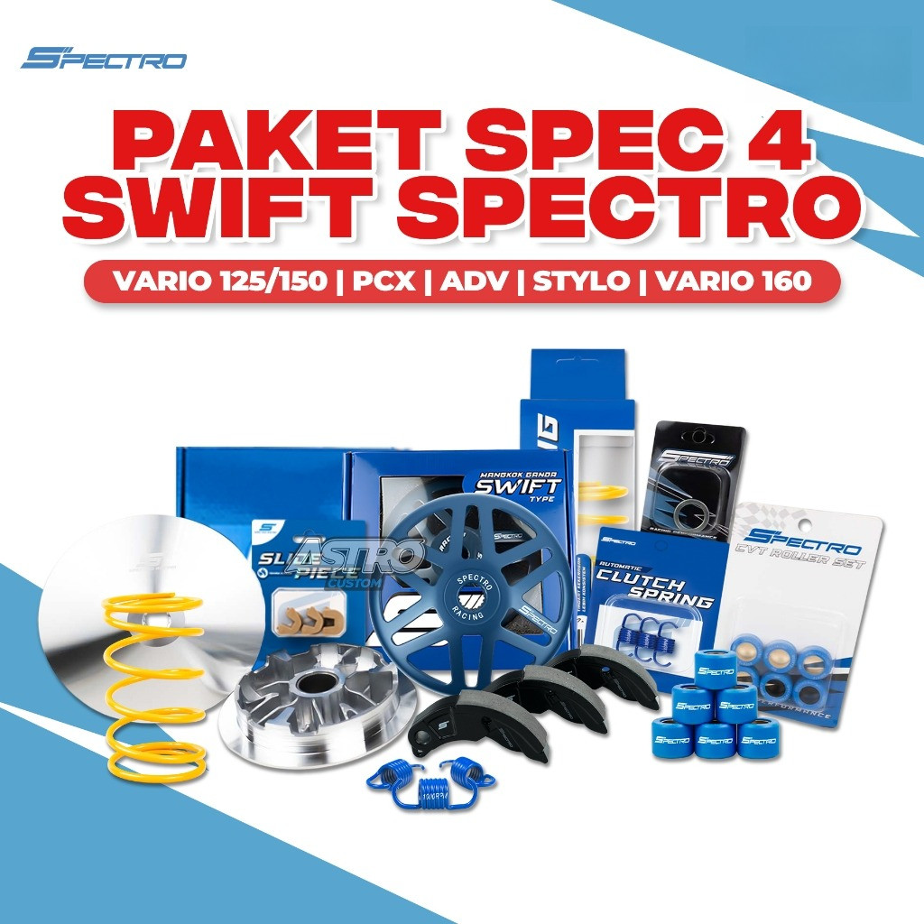 Spectro Paket Spec 4 Swift Vario 125 150 PCX ADV STYLO 160 Mangkok Ganda Kartel Per CVT Ring Racing