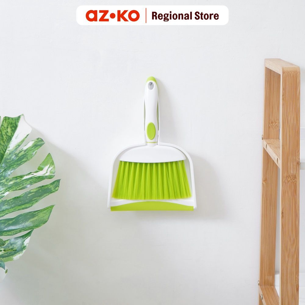 Proclean Sapu Dan Pengki Mini - Hijau Putih Broom Dustpan Serokan Sampah Sapu Lantai