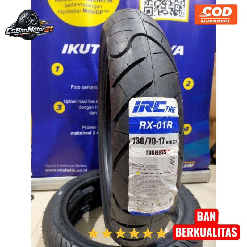 IRC 120/70-17 BAN LUAR IRC TUBELESS RING 17