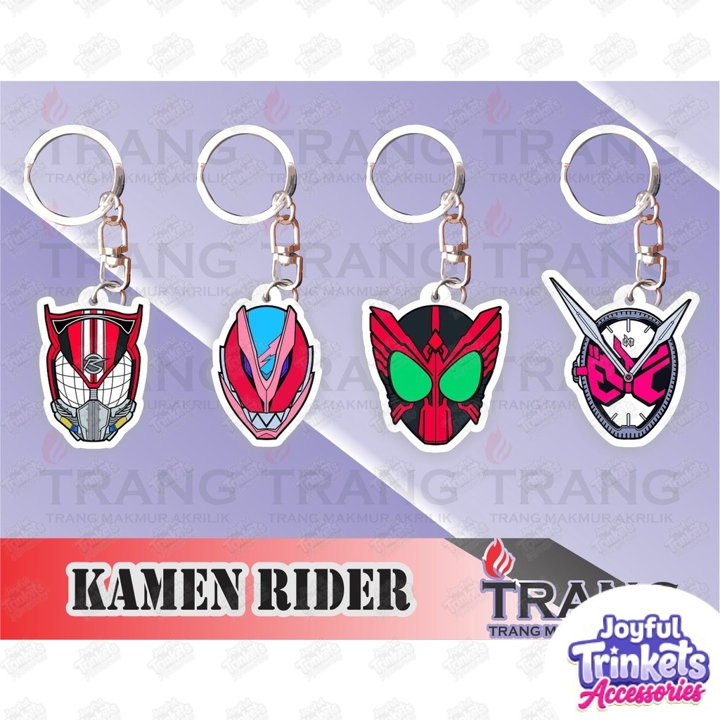Gantungan Kunci Akrilik Helm Kamen Rider/Keychain Acrylic Helmet Kamen Rider