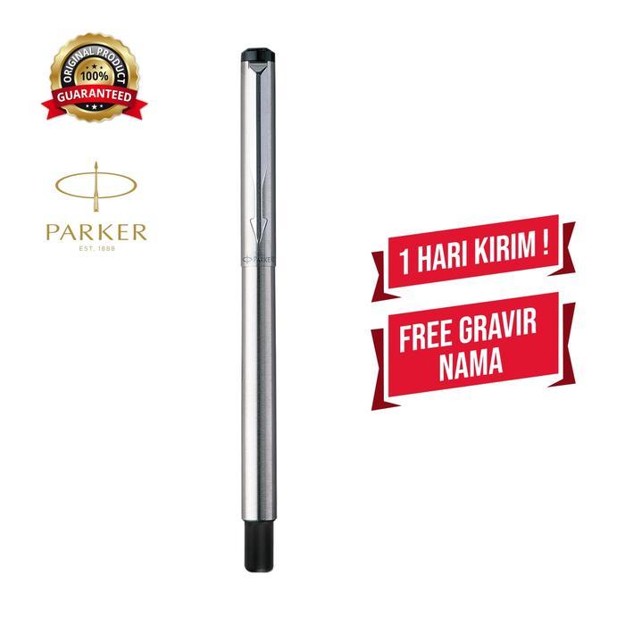 Pulpen Parker Vector Stainless Steel RollerBall