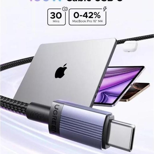 Casse- Ugreen Kabel Data Usb-C To C 240W Pps Pps2.0 Pd3.1 Fast Charging Pd Nylon Braided