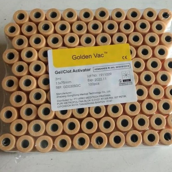 Tabung Gel/Clot Activator - Golden Vac