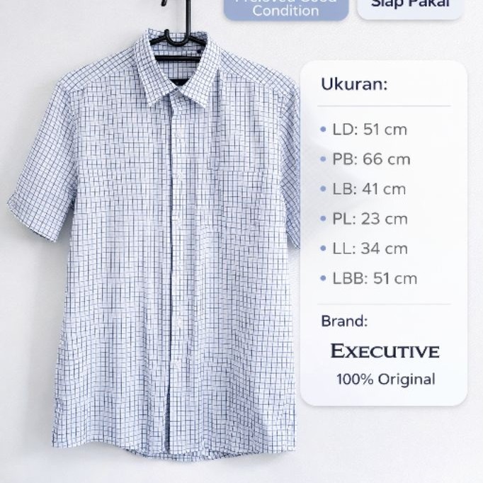 Kemeja Pria Preloved Brand Executive