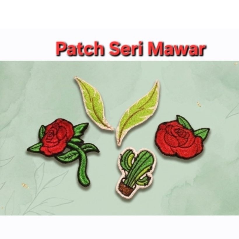 PATCH BORDIR SERI BUNGA MAWAR