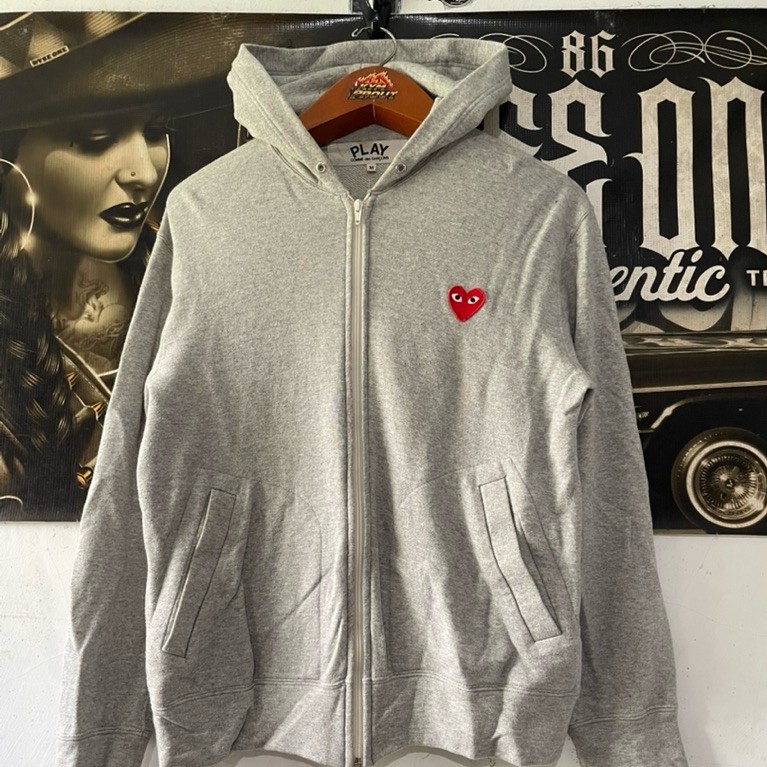 zip hoodie play cdg second