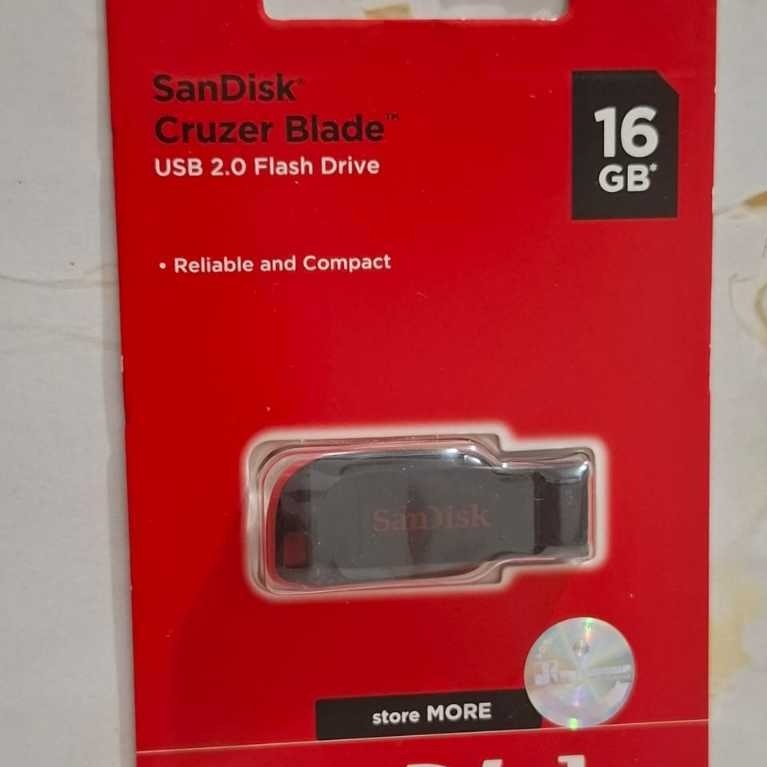 Flashdisk Sandisk 16GB Cruzer Blade Original / Sandisk FD Flash Disk 16 GB