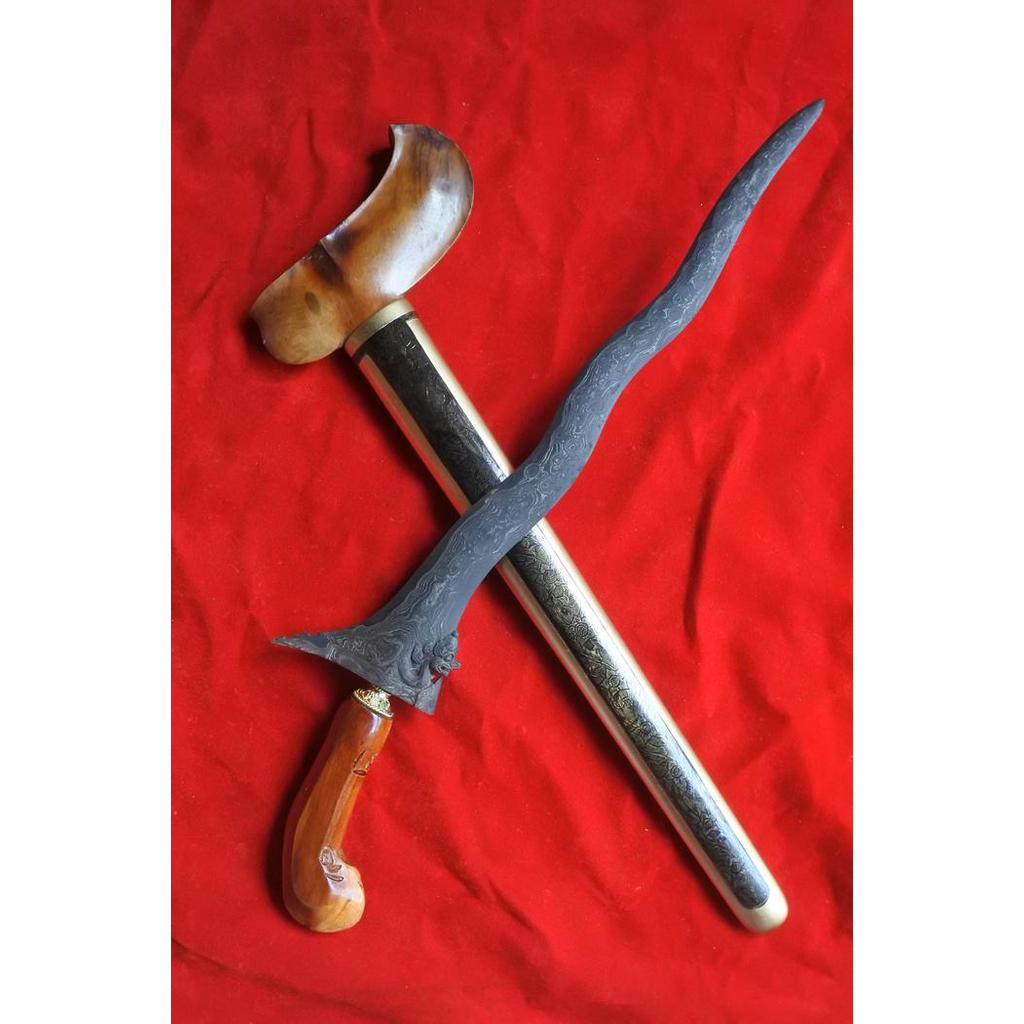keris naga siluman alusan warangka pendok tebal tinggalan simbah buyut