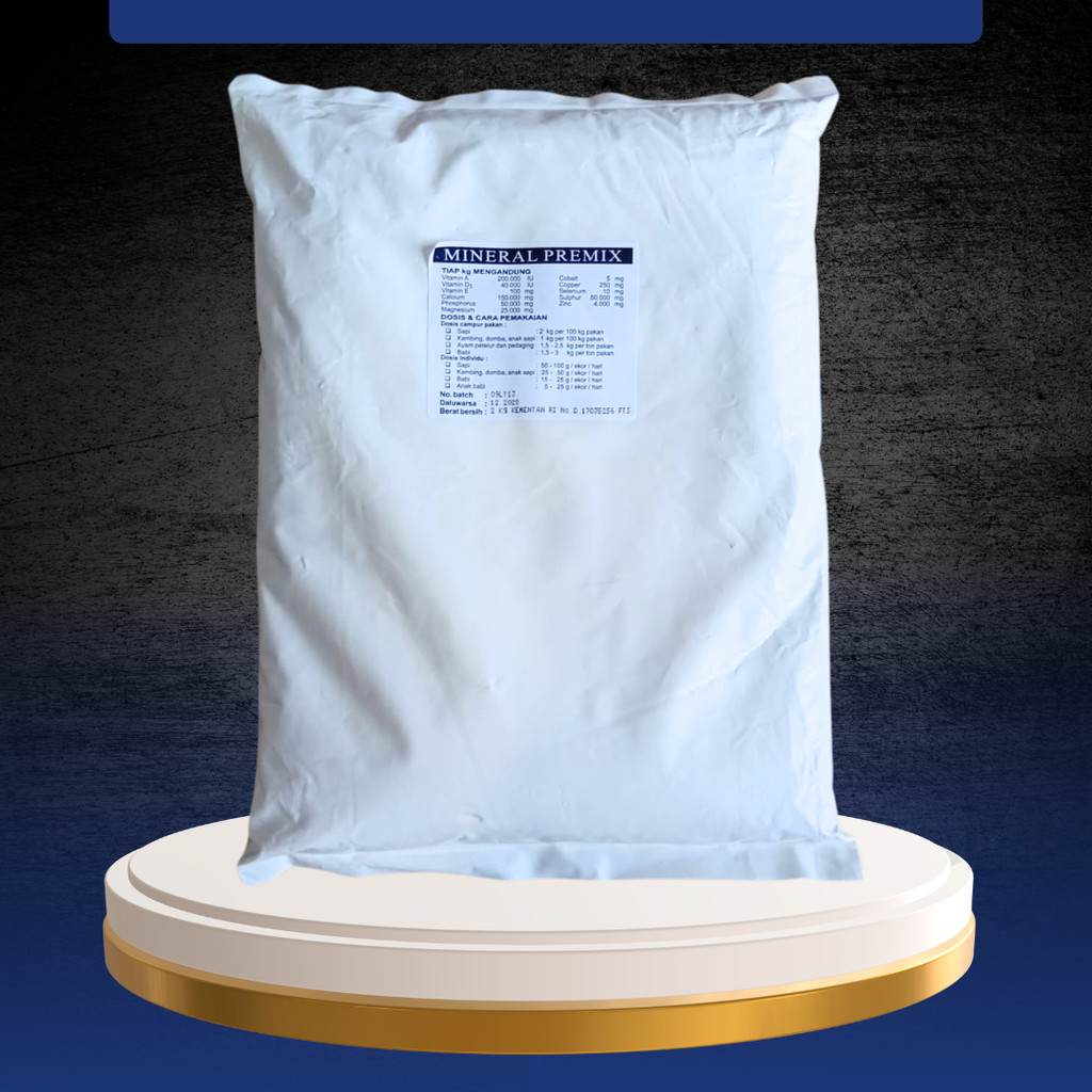 MINERAL PREMIX 2 KG TMC - Vitamin Mineral Untuk Meningkatkan Daya Tahan Pada Ternak & Unggas.