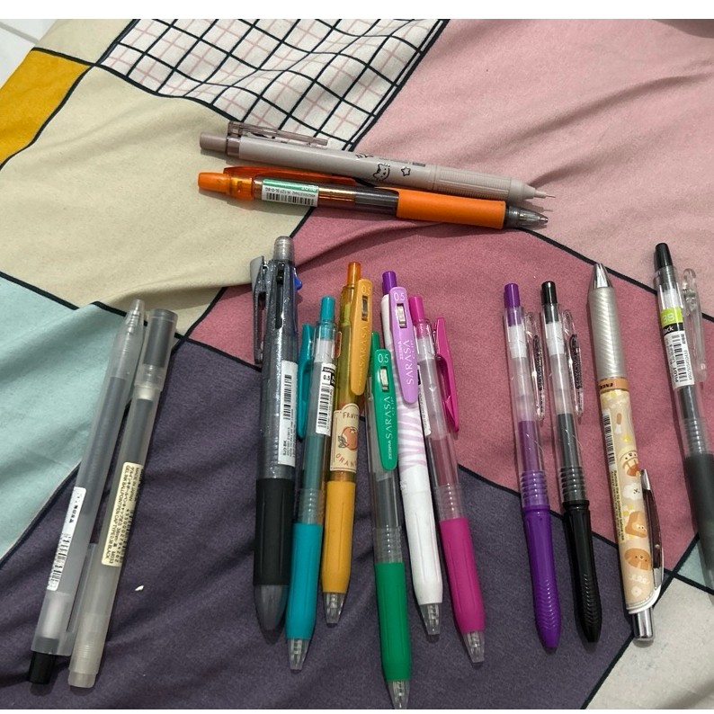 Preloved pulpen pensil sarasa pilot muji kokoro pentel tombow