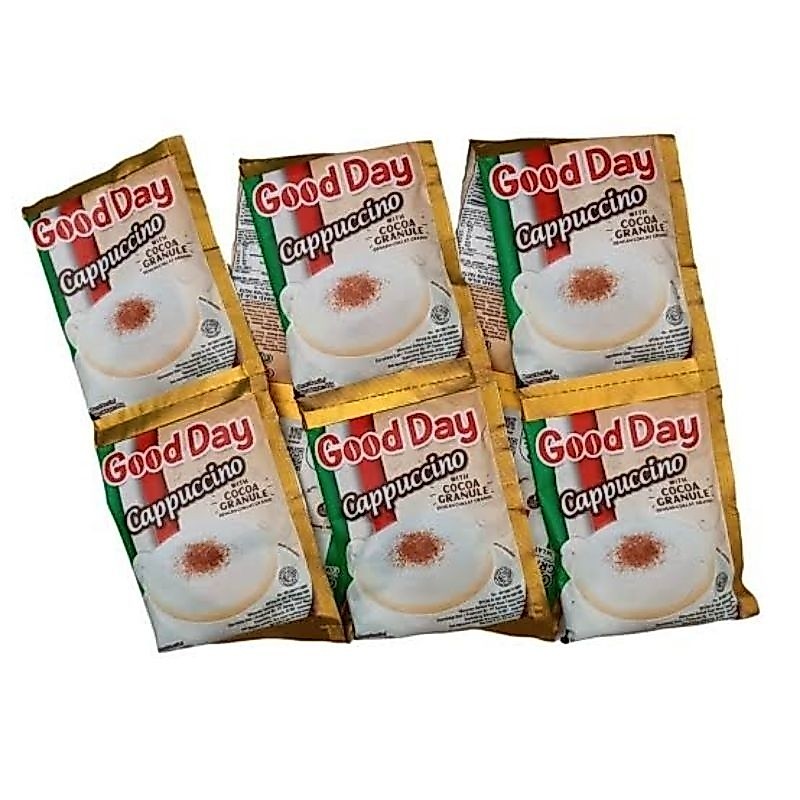 1 renteng renceng Good Day Cappucino with Cocoa Granule Kopi Bubuk Kemasan Instant Coffee 10 sachet