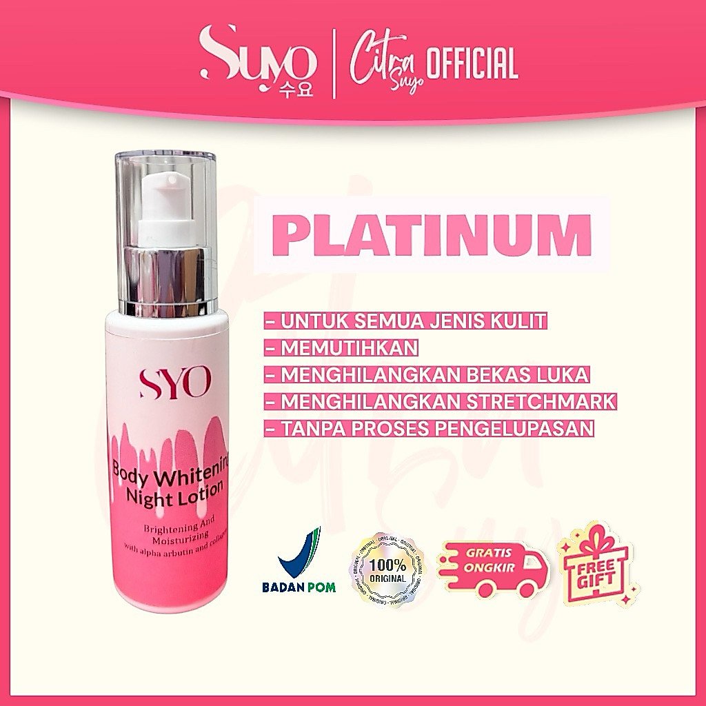 SUYO LOTION PLATINUM SUYO FREE ONGKIR FREE GIFT