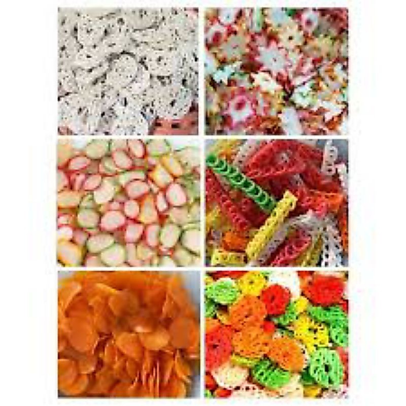 kerupuk merah, warna warni, udang, seblak, padang, gendar