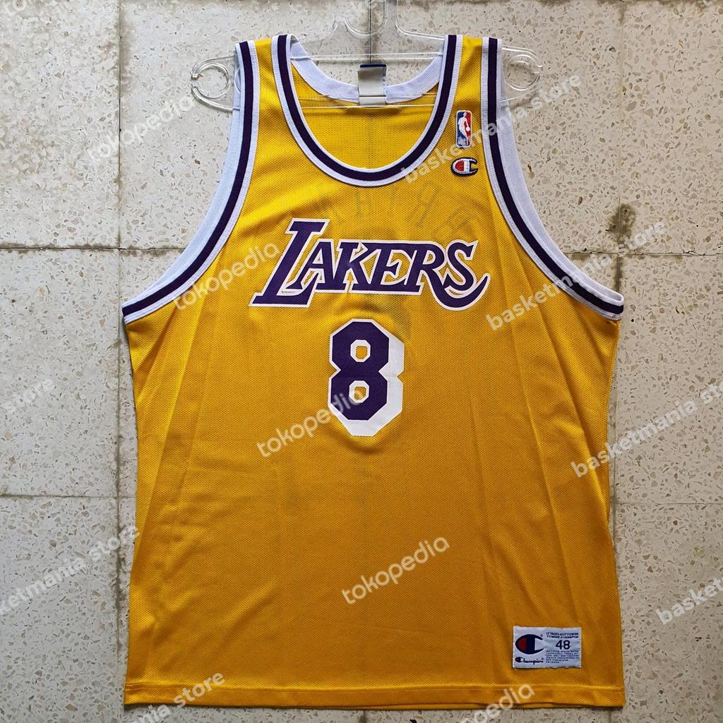 jersey basket champion los angeles lakers kobe bryant kuning kaos kostum baju nba lawas jadul vintag