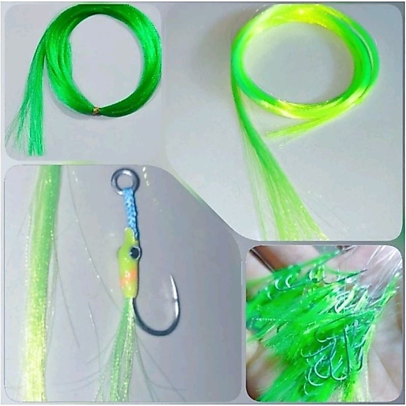 Serat sutra umpan pancing 120cm Kain Sabiki Kain umpan