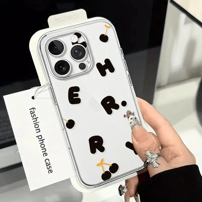 Casing Ponsel Motif CHERRY untuk IPHONE 11ProMax 11 12Pro 12ProMax 16 16Pro 16e 16Plus ProMax 17 17e