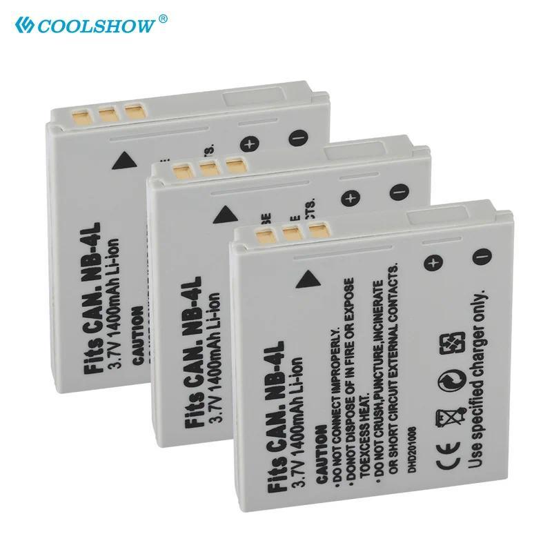 Battery NB-4L NB4L NB 4L For Canon IXUS 30 40 50 55 60 65 80 100 Power Shot SD1000 1100 SD780 SD960 