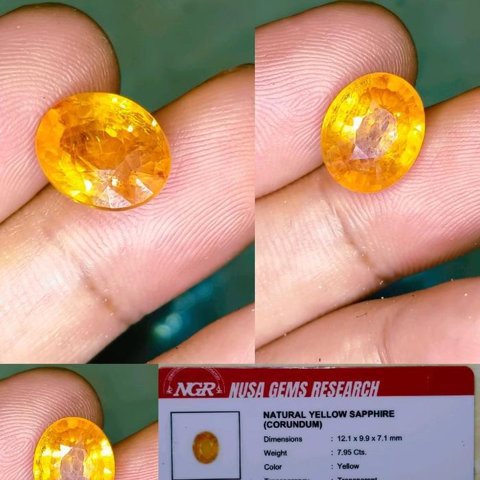 PERMATA YELLOW SAFIR CORUNDUM SRILANKA CEYLON HIGH QUALITY