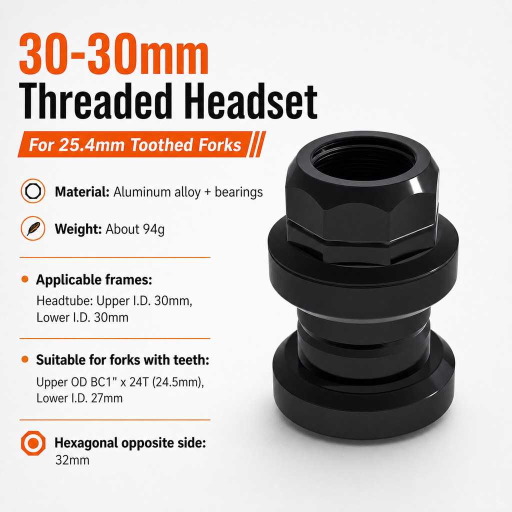 Lebycle Headset Bearing Standard Ulir EC30 22.2 Standar Non Fork 25.4 Oversize Standar Head Set Kom 