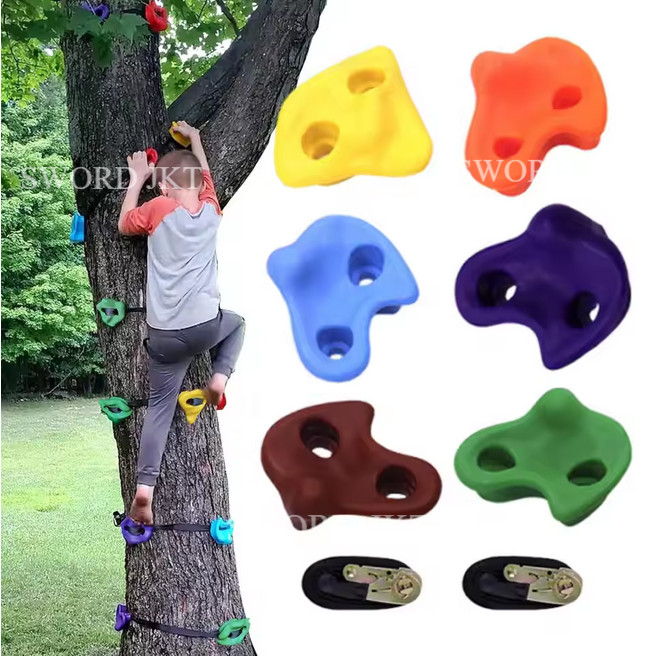10PCS Climbing Holds Point Panjat Tebing Wall Climbing Rock Grip Batu Panjat Anak Dewasa Indoor Outd