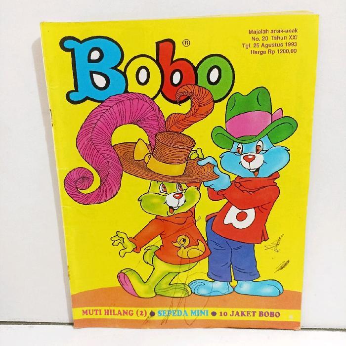 Bobo Majalah Anak-anak No 20 Tahun XXI Tgl 26 Agustus 1993  : Muti Hilang 2 Sepeda Mini 10 Jaket Bob