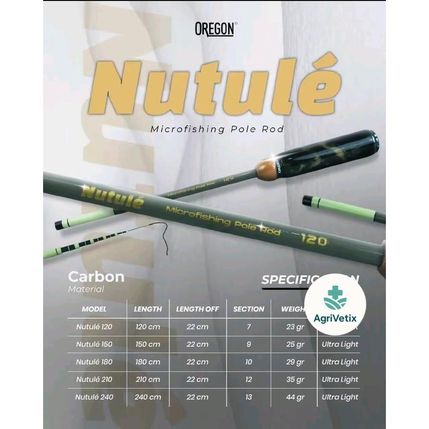 Joran Tegek Oregon Nutule Microfoshing 120cm 150cm 180cm 210cm 240cm - 120cm