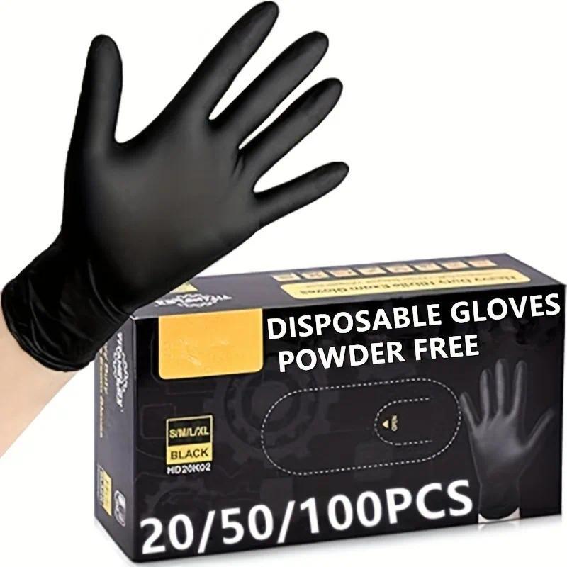Black Nitrile sposable Gloves  Nitrile sposable Safety Mecal Cooking Cleaning Gloves