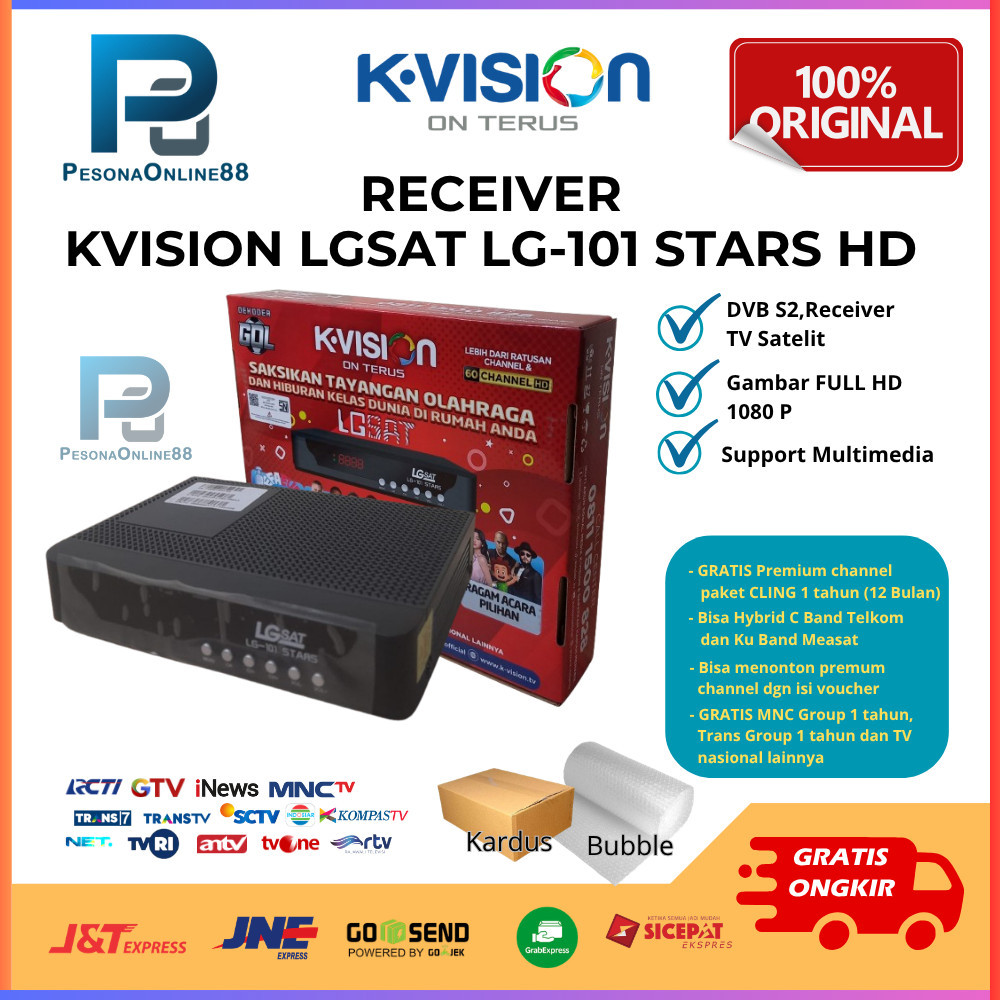 promo toko Receiver Kvision LGSAT LG-101 Stars HD Bisa Parabola Ku Band dan Parabola C Band