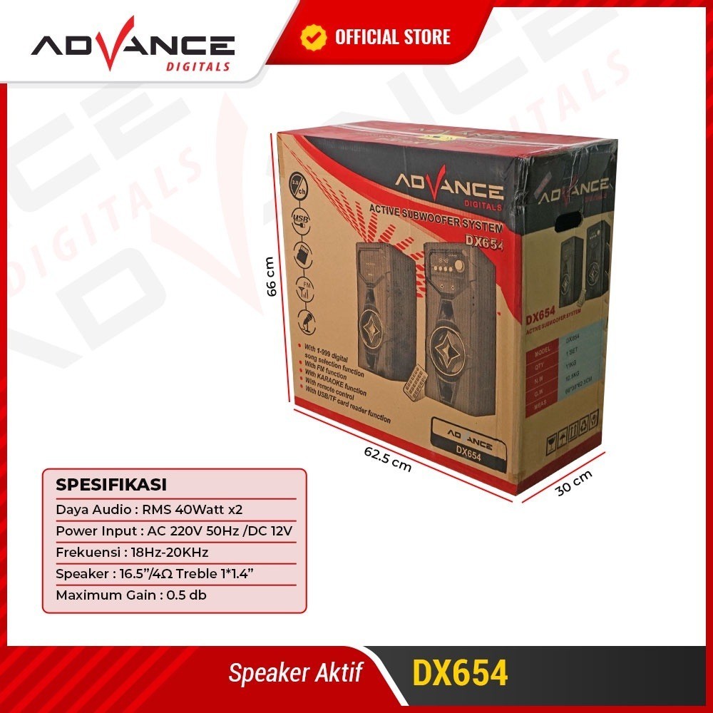 Advance DX654 Speaker Aktif Subwoofer Karaoke
